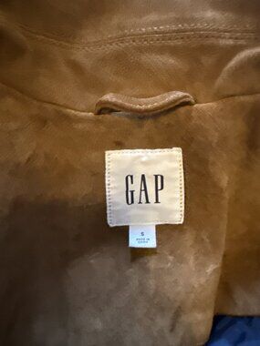 Gap Suede Leather Trucker Jacket Classic Camel Men's S